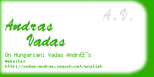 andras vadas business card